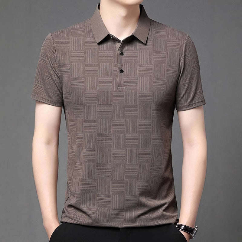 Camiseta de solapa transpirable y ajustada para hombre