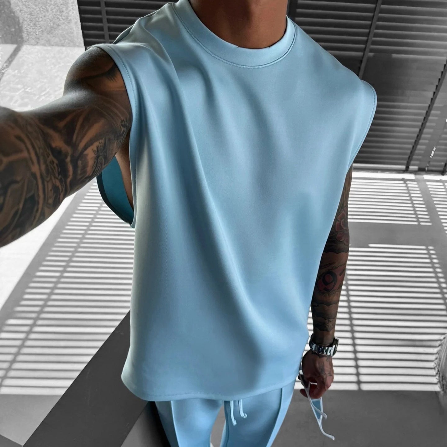 Traje de chaleco y pantalón de verano para hombre nuevo