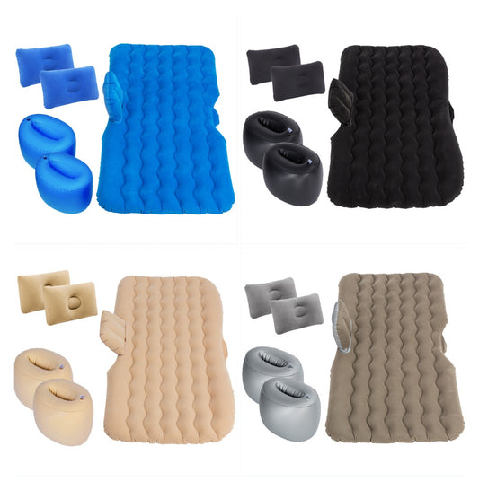 Colchón inflable para acampar, colchón de aire para coche, colchón de viaje para exteriores, almohada para coche