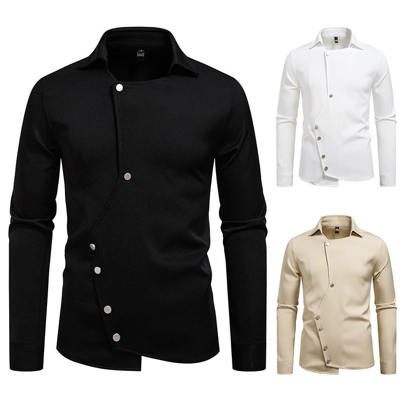 Nueva camisa de manga larga de alta calidad para hombre