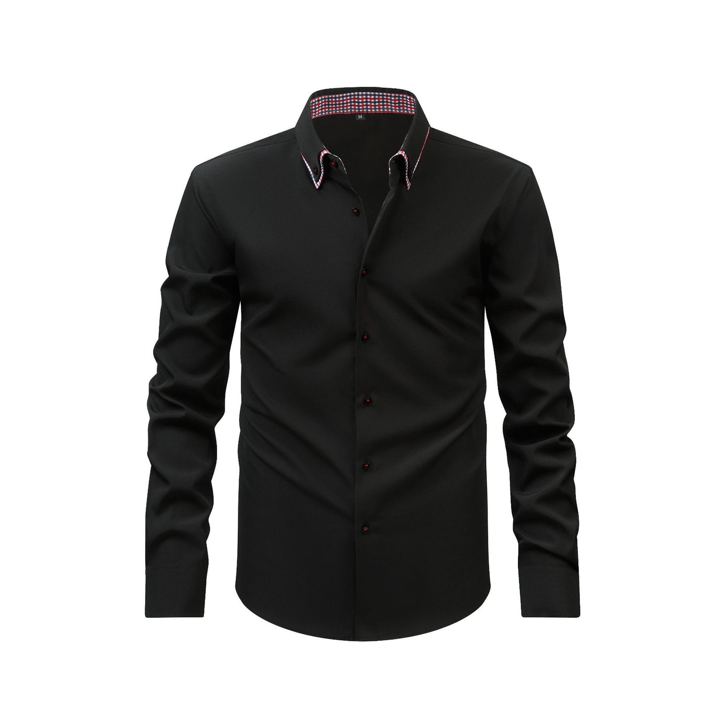 Camisa informal, versátil y de alta gama con doble costura en el cuello