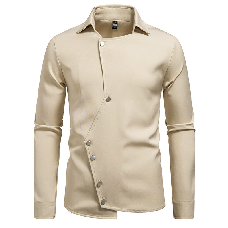 Nueva camisa de manga larga de alta calidad para hombre