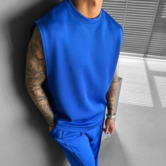 Traje de chaleco y pantalón de verano para hombre nuevo