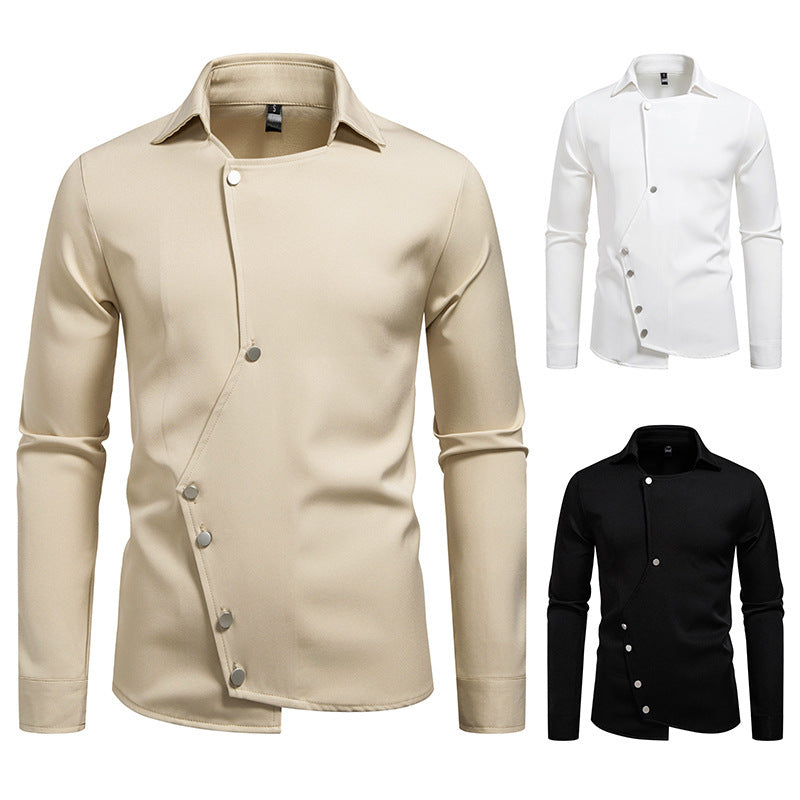 Nueva camisa de manga larga de alta calidad para hombre