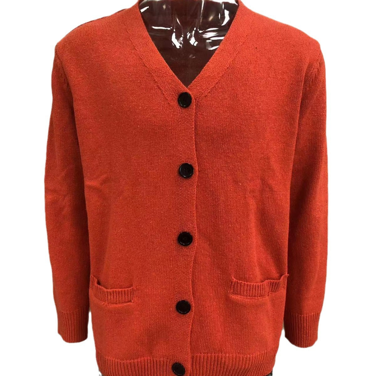 Men's Double-sided Pocket Autumn And Winter New Knitwear V-neck Long Sleeve Slim Sweater Cardigan