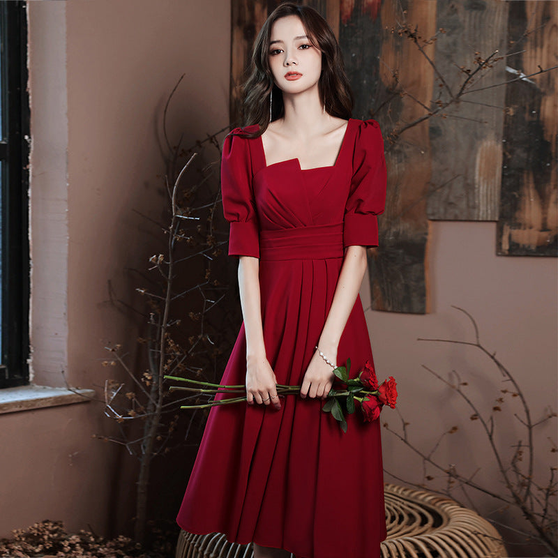 Traje de cena de banquete para mujer, estilo diario