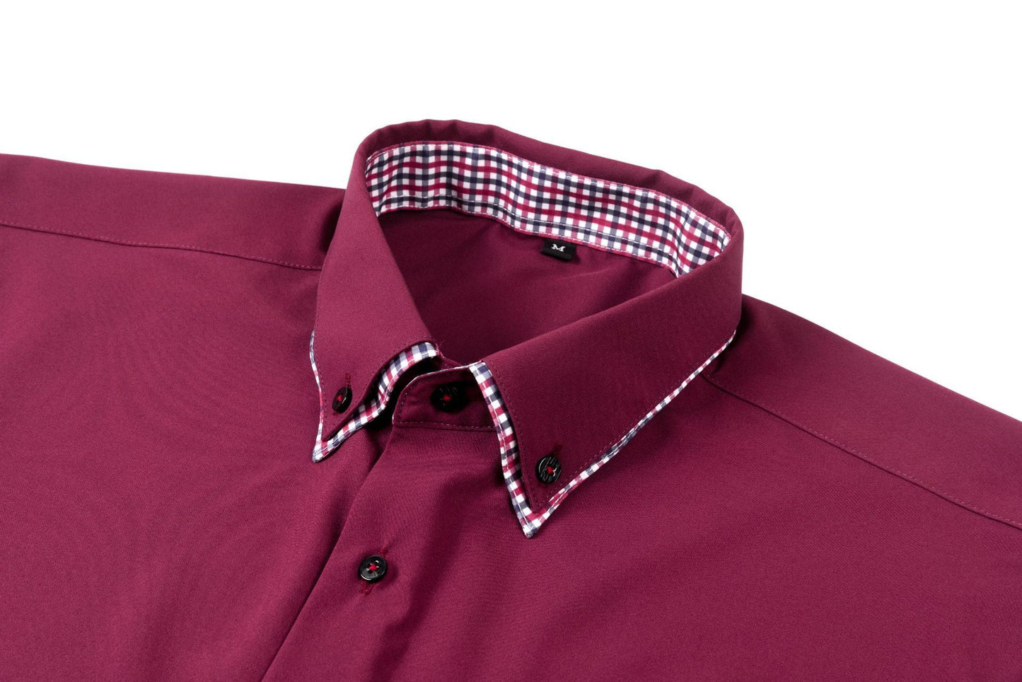 Camisa informal, versátil y de alta gama con doble costura en el cuello