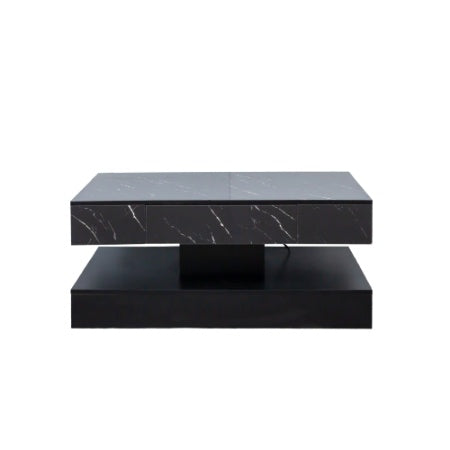 Mesa de centro LED de 17 cm de alto, moderna mesa de centro para sala de estar, mesas de salón, muebles grandes para sala de estar, luces LED