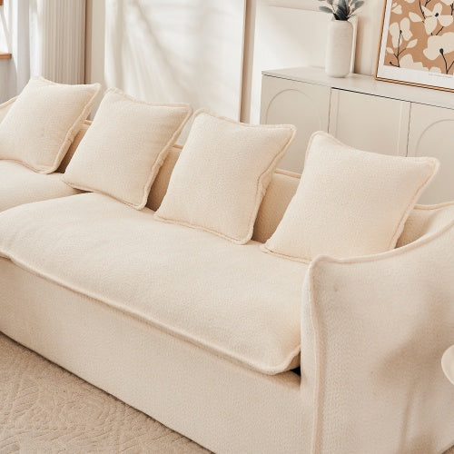 Sofá de 3 plazas con asiento profundo para sala de estar, sofá extragrande y cómodo, sofá en forma de L con chaise longue, muebles para el hogar, sofá cama seccional para apartamento y oficina, orientado a la izquierda.