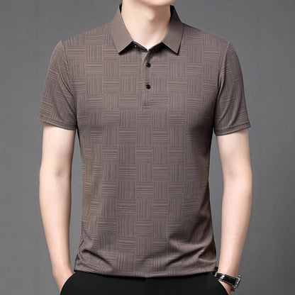 Camiseta de solapa transpirable y ajustada para hombre