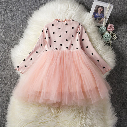 Vestido de niñas con lazo de cuerda flotante