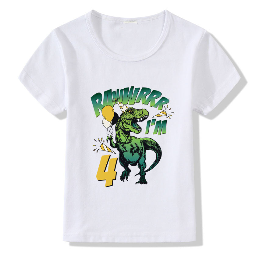 Camiseta infantil con números del 1 al 9 para cumpleaños