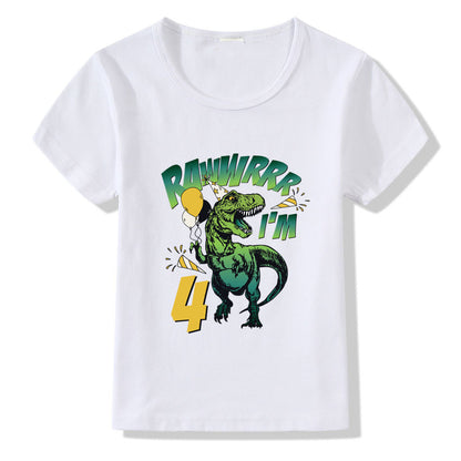 Camiseta infantil con números del 1 al 9 para cumpleaños