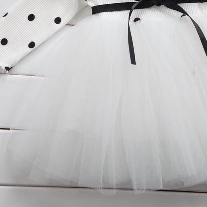 Vestido de niñas con lazo de cuerda flotante