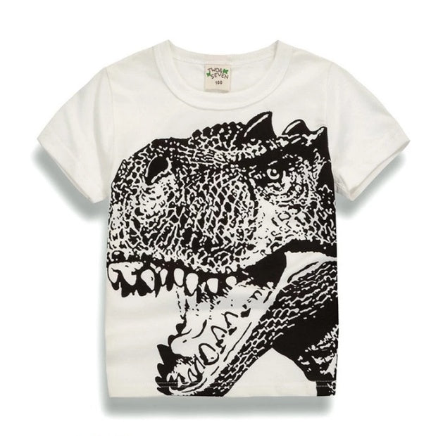 Camiseta de algodón para niños, nueva camiseta coreana de verano para niños, un tesoro para hombres en mangas cortas.