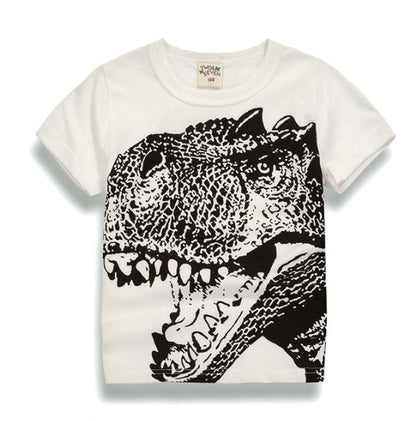Camiseta de algodón para niños, nueva camiseta coreana de verano para niños, un tesoro para hombres en mangas cortas.