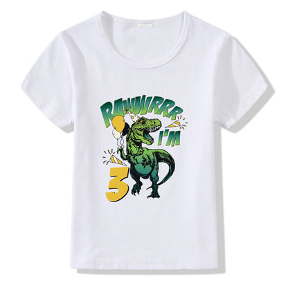 Camiseta infantil con números del 1 al 9 para cumpleaños