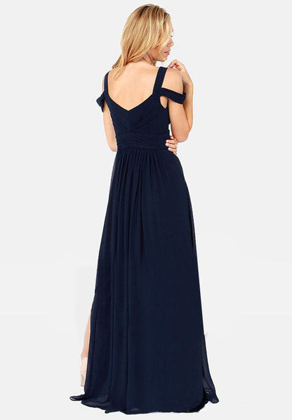 Vestido plisado elegante de estilo griego largo hasta el suelo