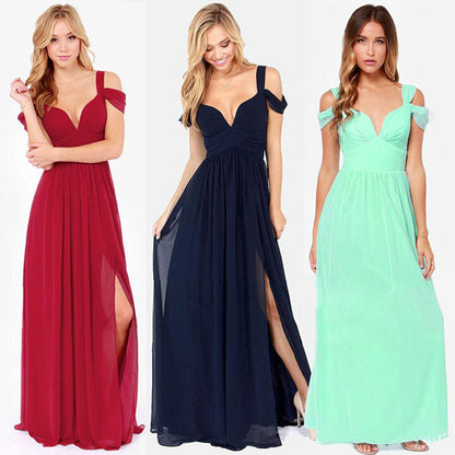 Vestido plisado elegante de estilo griego largo hasta el suelo