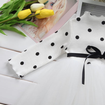 Vestido de niñas con lazo de cuerda flotante