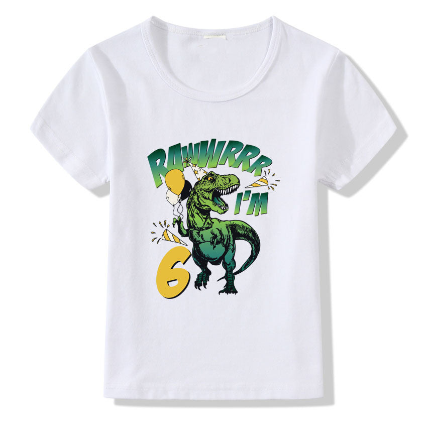 Camiseta infantil con números del 1 al 9 para cumpleaños