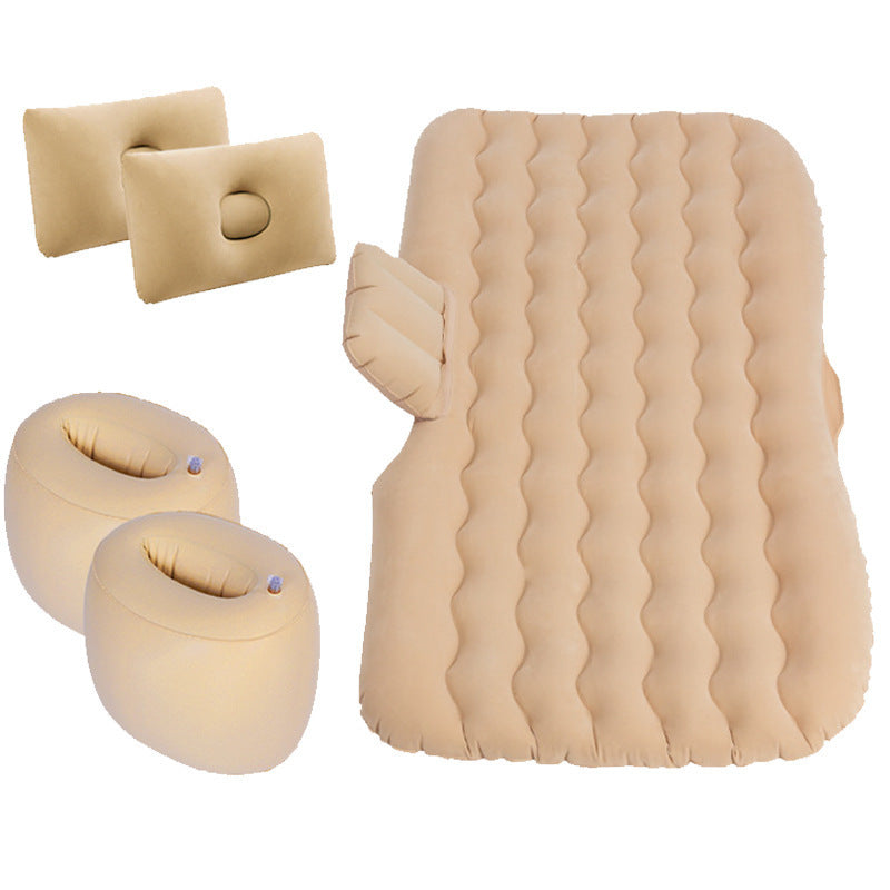 Colchón inflable para acampar, colchón de aire para coche, colchón de viaje para exteriores, almohada para coche