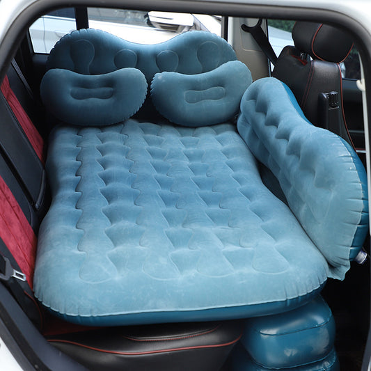 Colchón inflable para acampar, colchón de aire para coche, colchón de viaje para exteriores, almohada para coche