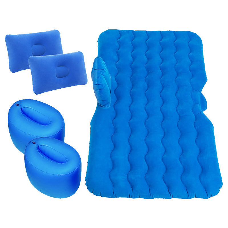 Colchón inflable para acampar, colchón de aire para coche, colchón de viaje para exteriores, almohada para coche