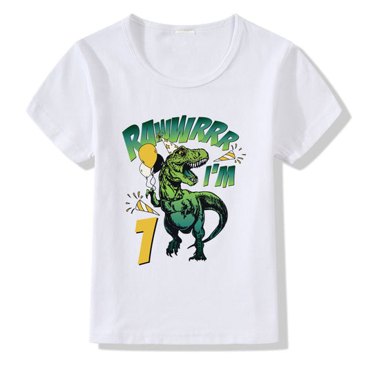 Camiseta infantil con números del 1 al 9 para cumpleaños