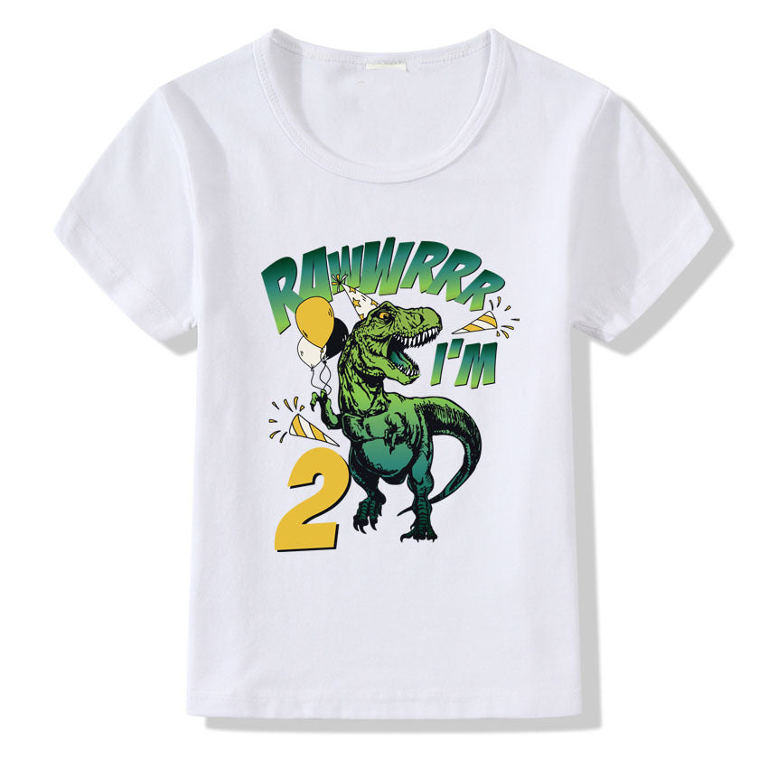 Camiseta infantil con números del 1 al 9 para cumpleaños