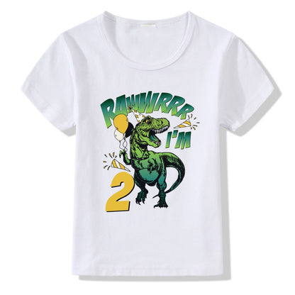 Camiseta infantil con números del 1 al 9 para cumpleaños