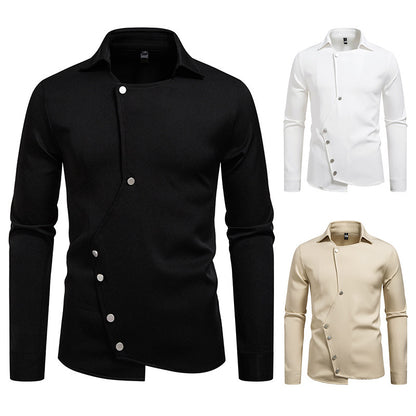 Nueva camisa de manga larga de alta calidad para hombre