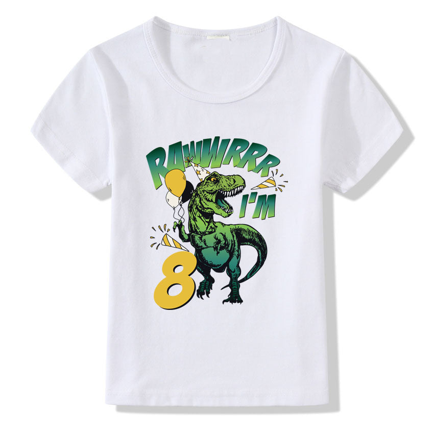 Camiseta infantil con números del 1 al 9 para cumpleaños