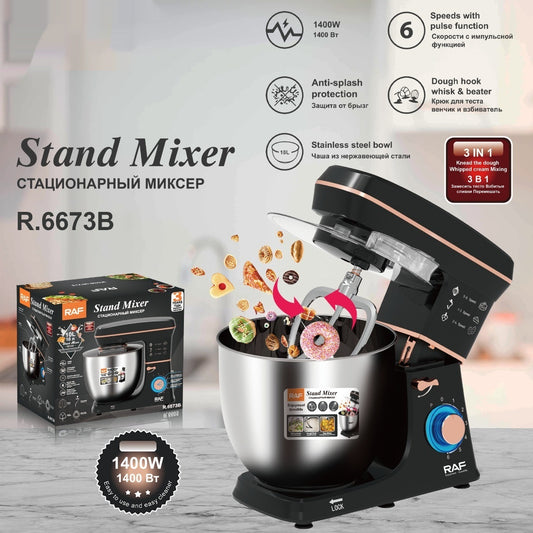 Batidora de pie de 10 l, máquina mezcladora de harina automática, multifunción para el hogar.