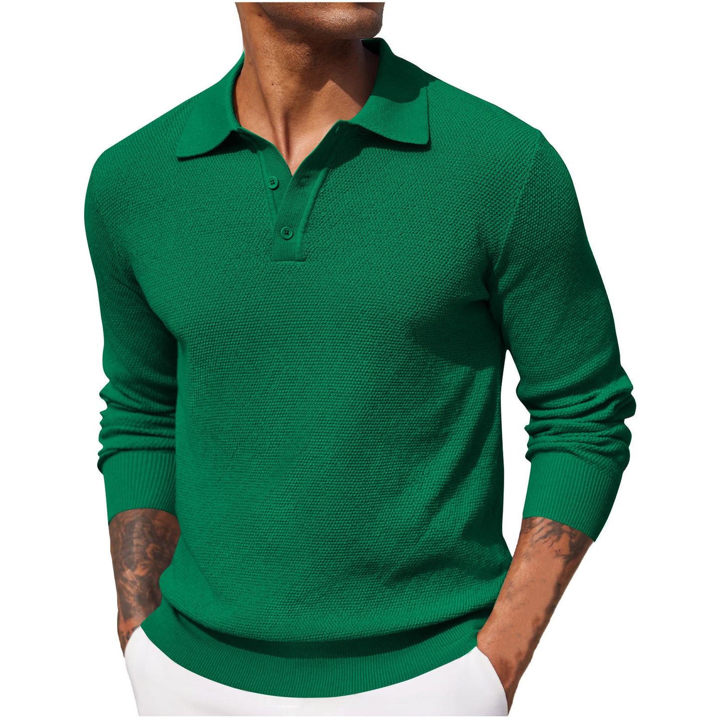 Camisa casual de hombre de manga larga