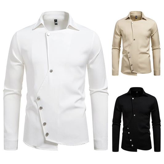 Nueva camisa de manga larga de alta calidad para hombre