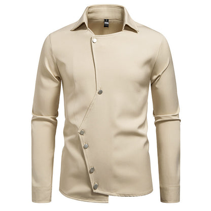 Nueva camisa de manga larga de alta calidad para hombre