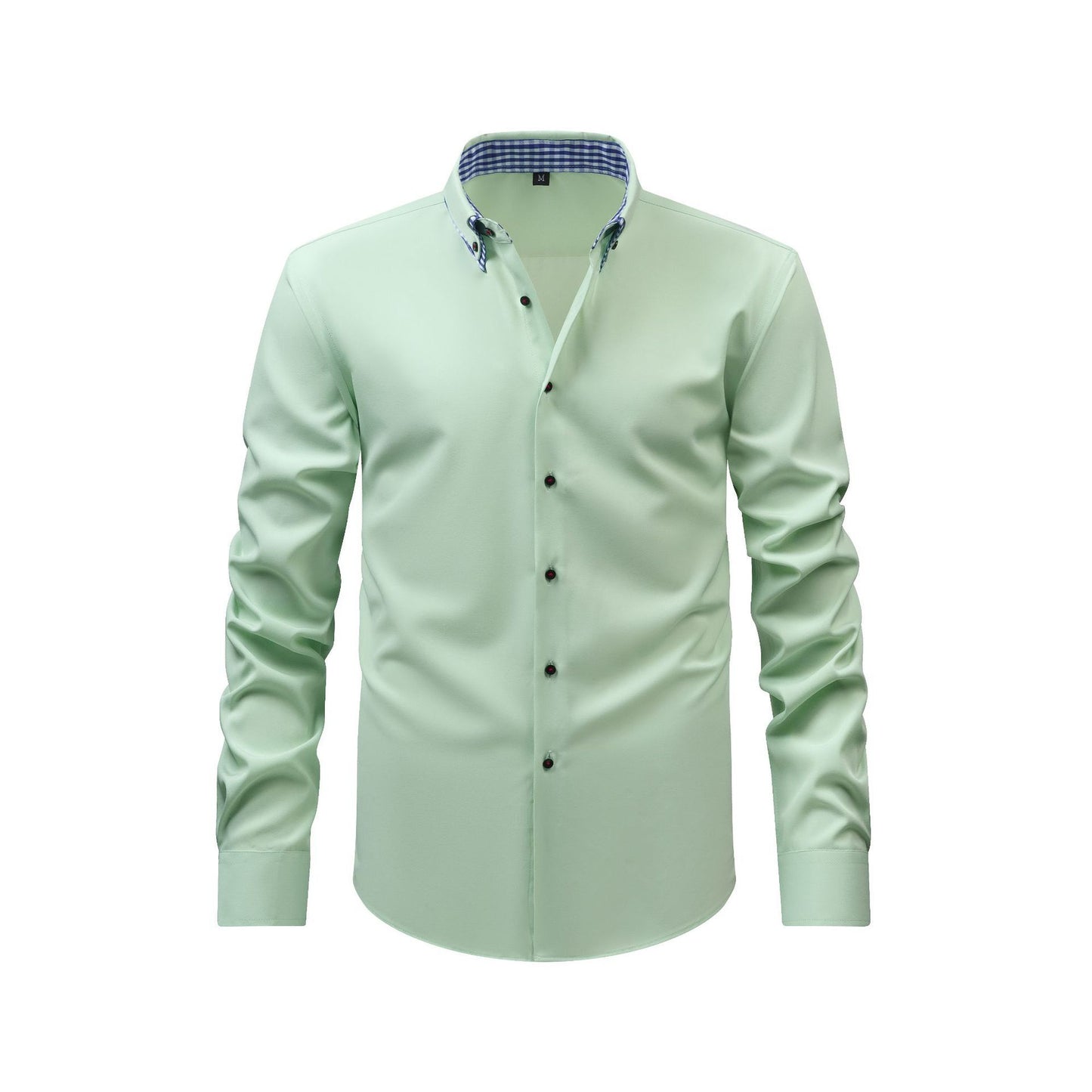 Camisa informal, versátil y de alta gama con doble costura en el cuello
