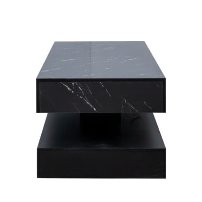 Mesa de centro LED de 17 cm de alto, moderna mesa de centro para sala de estar, mesas de salón, muebles grandes para sala de estar, luces LED