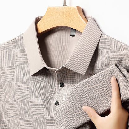 Camiseta de solapa transpirable y ajustada para hombre
