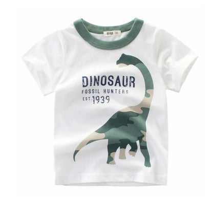 Camiseta de algodón para niños, nueva camiseta coreana de verano para niños, un tesoro para hombres en mangas cortas.