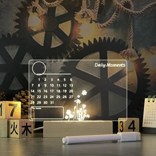 Tablero de notas creativo, luz LED nocturna creativa, tablero de mensajes USB, luz navideña con bolígrafo, regalo para niños, novia, decoración, lámpara de noche
