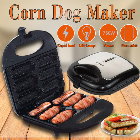 Máquina para freír salchichas asadas y perritos calientes en casa. Aparatos de cocina.