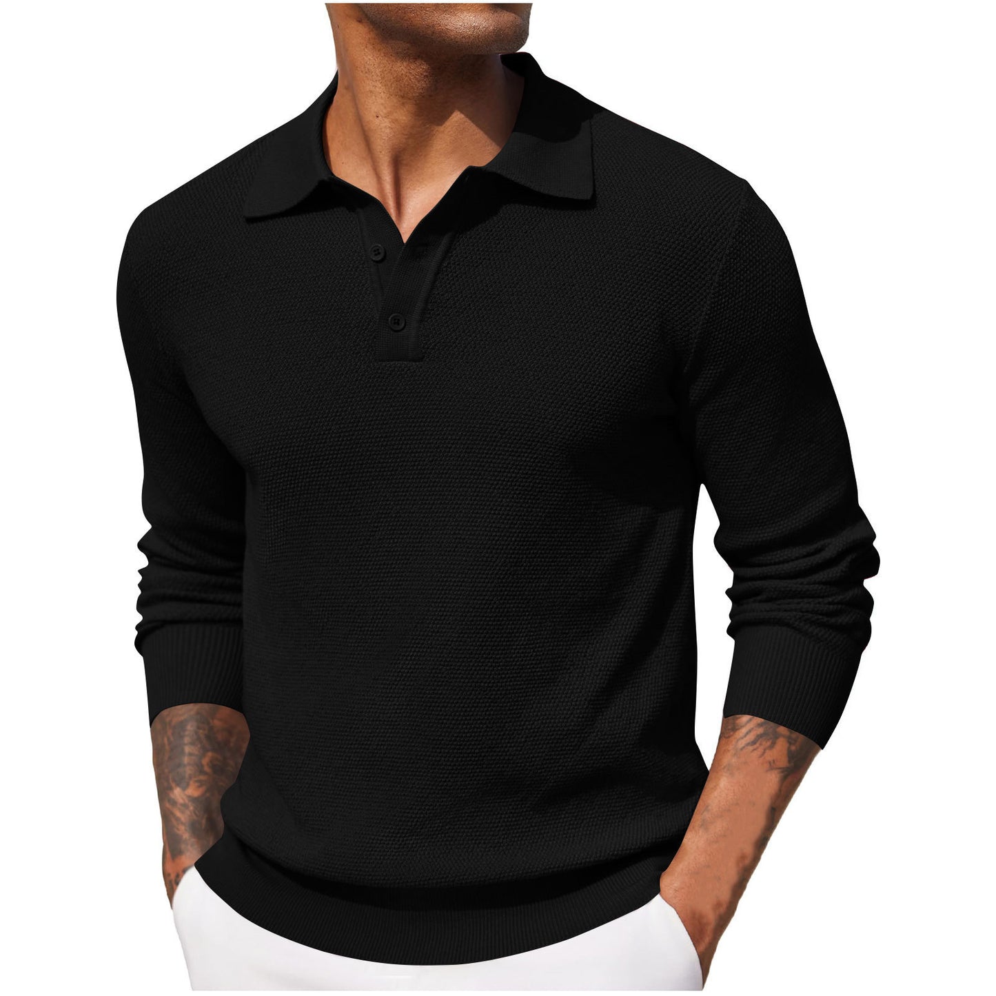 Camisa casual de hombre de manga larga