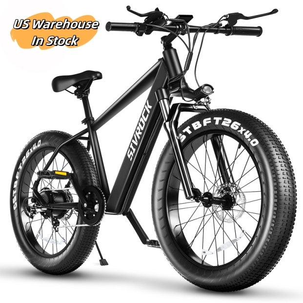 Bicicleta eléctrica profesional para adultos, 26 x 4 pulgadas, neumáticos anchos, motor de 1000 W, 48 V, 15 Ah, para trail, excursiones y desplazamientos diarios, con certificación UL y GCC.