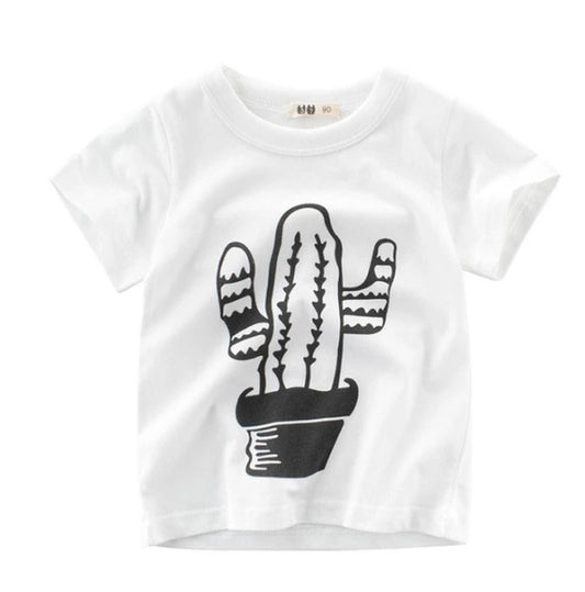 Camiseta de algodón para niños, nueva camiseta coreana de verano para niños, un tesoro para hombres en mangas cortas.