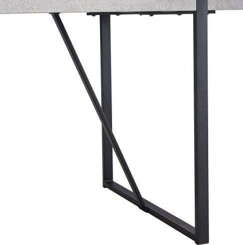 Mesa de comedor moderna, mesa de cocina de 55 pulgadas para 4 personas, mesa rectangular para comedor, oficina en casa, muebles de sala de estar, fácil montaje.