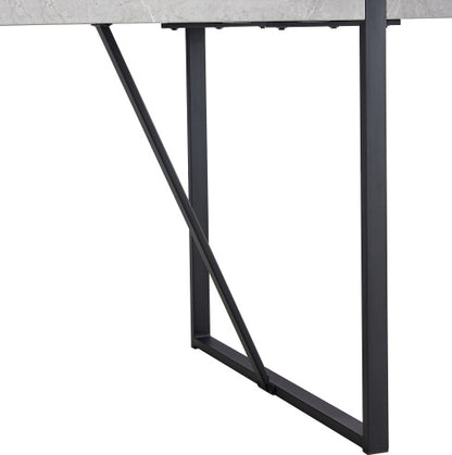 Mesa de comedor moderna, mesa de cocina de 55 pulgadas para 4 personas, mesa rectangular para comedor, oficina en casa, muebles de sala de estar, fácil montaje.
