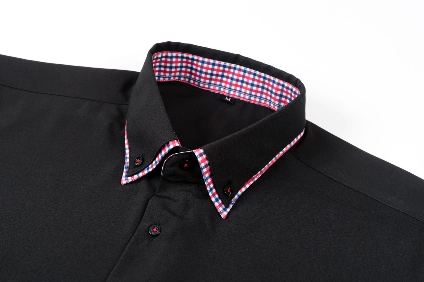 Camisa informal, versátil y de alta gama con doble costura en el cuello