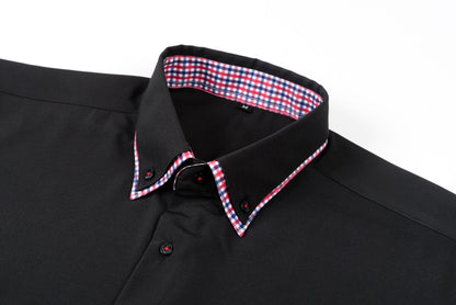 Camisa informal, versátil y de alta gama con doble costura en el cuello